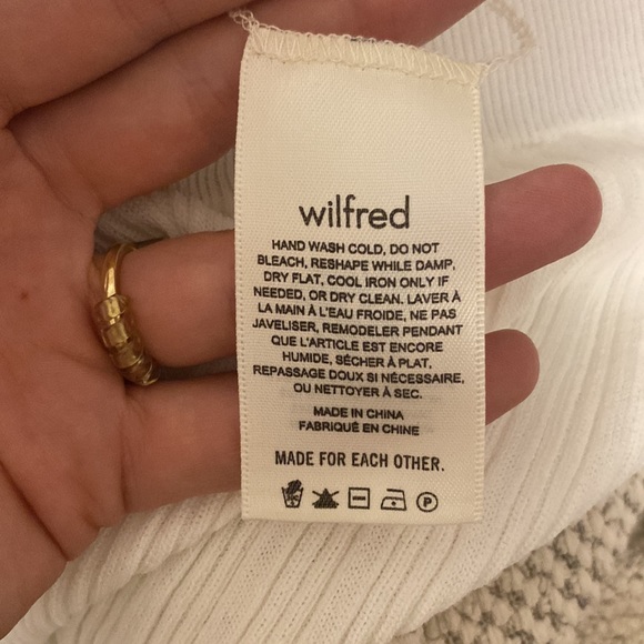 NWOT Wilfred White Slit Knit Skirt size S - Picture 6 of 7